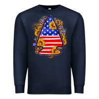 Navy American flag arrowhead Premium Sweatshirt - Neo Western