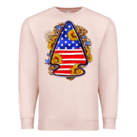 Pale Pink American flag arrowhead Premium Sweatshirt - Neo Western