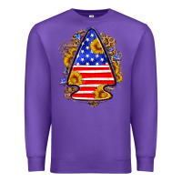 Purple American flag arrowhead Premium Sweatshirt - Neo Western
