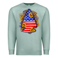 Seafoam American flag arrowhead Premium Sweatshirt - Neo Western