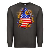 Smoke American flag arrowhead Premium Sweatshirt - Neo Western