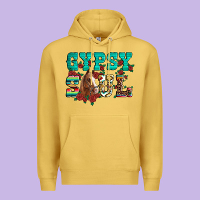 Western Gypsy Soul Horse Roses Serape Aztec Leopard Premium Hoodie Designed By Artiststas