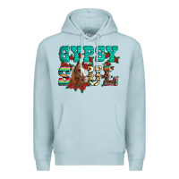 Blue Mist western gypsy soul horse roses serape aztec leopard Premium Hoodie - Artiststas