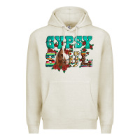 Oatmeal Heather western gypsy soul horse roses serape aztec leopard Premium Hoodie - Artiststas
