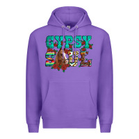 Purple western gypsy soul horse roses serape aztec leopard Premium Hoodie - Artiststas