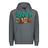 Rock western gypsy soul horse roses serape aztec leopard Premium Hoodie - Artiststas