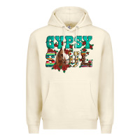 Sandshell western gypsy soul horse roses serape aztec leopard Premium Hoodie - Artiststas
