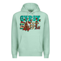 Seafoam western gypsy soul horse roses serape aztec leopard Premium Hoodie - Artiststas