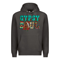 Smoke western gypsy soul horse roses serape aztec leopard Premium Hoodie - Artiststas