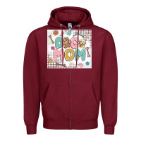 Burgundy dog mom Zipper Hoodie - MaliasSmallBusiness