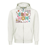 Oatmeal Heather dog mom Zipper Hoodie - MaliasSmallBusiness