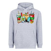Heather Grey teacher coffee cups Heavyweight Hoodie - Zillion Design Studio