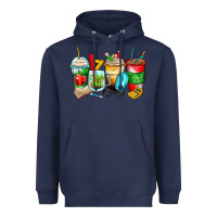 Navy teacher coffee cups Heavyweight Hoodie - Zillion Design Studio