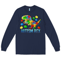 Navy autism rex Long Sleeve Tee - BarkalooDesign