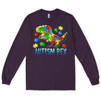 Plum autism rex Long Sleeve Tee - BarkalooDesign
