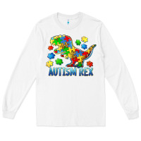 White autism rex Long Sleeve Tee - BarkalooDesign