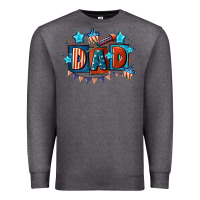 Charcoal Heather American Dad  4th of july Premium Sweatshirt - CowGirlArtShop