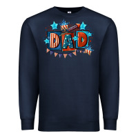 Navy American Dad  4th of july Premium Sweatshirt - CowGirlArtShop