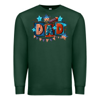 Sports Green American Dad  4th of july Premium Sweatshirt - CowGirlArtShop