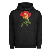 Pigment Black Ketchup And Mustard Rose Urban Hoodie - LillyAllenDesigns