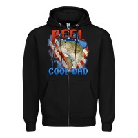 Black reel cool dad Zipper Hoodie - MaliasSmallBusiness