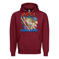 Burgundy reel cool dad Zipper Hoodie - MaliasSmallBusiness