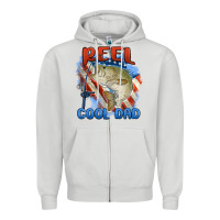 Dove Grey reel cool dad Zipper Hoodie - MaliasSmallBusiness