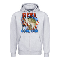 Heather Grey reel cool dad Zipper Hoodie - MaliasSmallBusiness