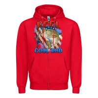 Red reel cool dad Zipper Hoodie - MaliasSmallBusiness