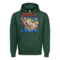 Sports Green reel cool dad Zipper Hoodie - MaliasSmallBusiness
