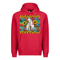 Cardinal goats mom and baby sunflowers gemstones serape leopard glitter wooden Premium Hoodie - Artiststas