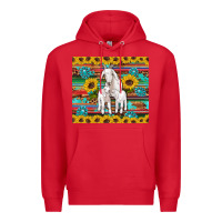 Red goats mom and baby sunflowers gemstones serape leopard glitter wooden Premium Hoodie - Artiststas