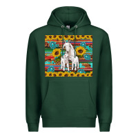 Sports Green goats mom and baby sunflowers gemstones serape leopard glitter wooden Premium Hoodie - Artiststas