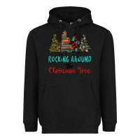 Black rocking around the christmas tree, Rocking, Around The, Christmas Tree Heavyweight Hoodie - RanaPortraitStore