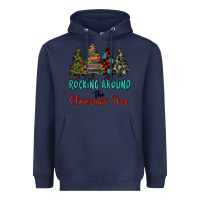 Navy rocking around the christmas tree, Rocking, Around The, Christmas Tree Heavyweight Hoodie - RanaPortraitStore