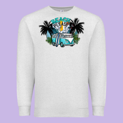 Beach Please Premium Sweatshirt Designed By Sublimationcraftshop