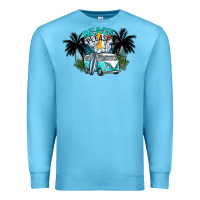 Ocean Blue beach please Premium Sweatshirt - SublimationCraftShop