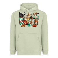 Matcha dog coffee cups Heavyweight Hoodie - Zillion Design Studio