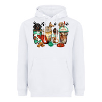White dog coffee cups Heavyweight Hoodie - Zillion Design Studio