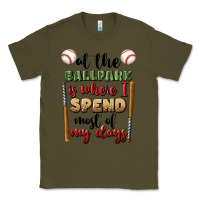 Army Green at the ballpark is where i spend most my days Classic Tee - BundleAndBundleShop