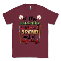 Burgundy at the ballpark is where i spend most my days Classic Tee - BundleAndBundleShop