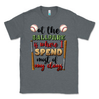 Charcoal Heather at the ballpark is where i spend most my days Classic Tee - BundleAndBundleShop