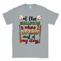 Heather Grey at the ballpark is where i spend most my days Classic Tee - BundleAndBundleShop