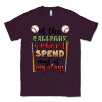 Plum at the ballpark is where i spend most my days Classic Tee - BundleAndBundleShop