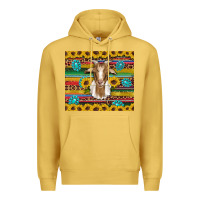Antique Gold goat sunflowers gemstones serape leopard glitter Premium Hoodie - Artiststas