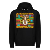 Black goat sunflowers gemstones serape leopard glitter Premium Hoodie - Artiststas