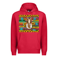 Cardinal goat sunflowers gemstones serape leopard glitter Premium Hoodie - Artiststas