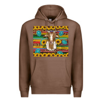 Chestnut goat sunflowers gemstones serape leopard glitter Premium Hoodie - Artiststas