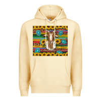 Pina Colada goat sunflowers gemstones serape leopard glitter Premium Hoodie - Artiststas