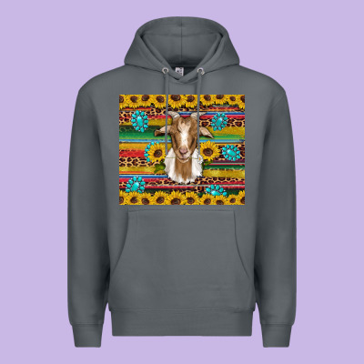 Goat Sunflowers Gemstones Serape Leopard Glitter Premium Hoodie Designed By Artiststas